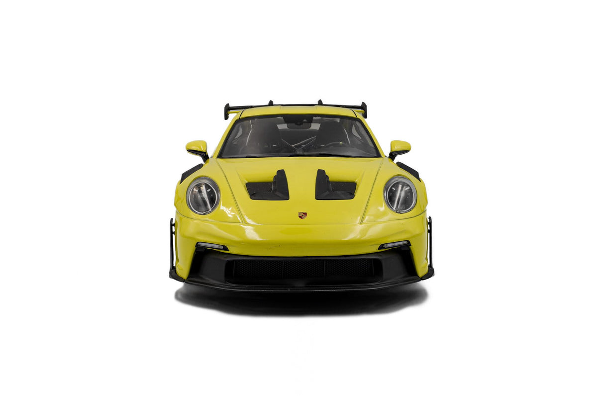 Solido S1812104 miniature collection 1/18 Porsche 911 GT3 RS Solido Works Neon citron vert 2024 - Breizh Modélisme.