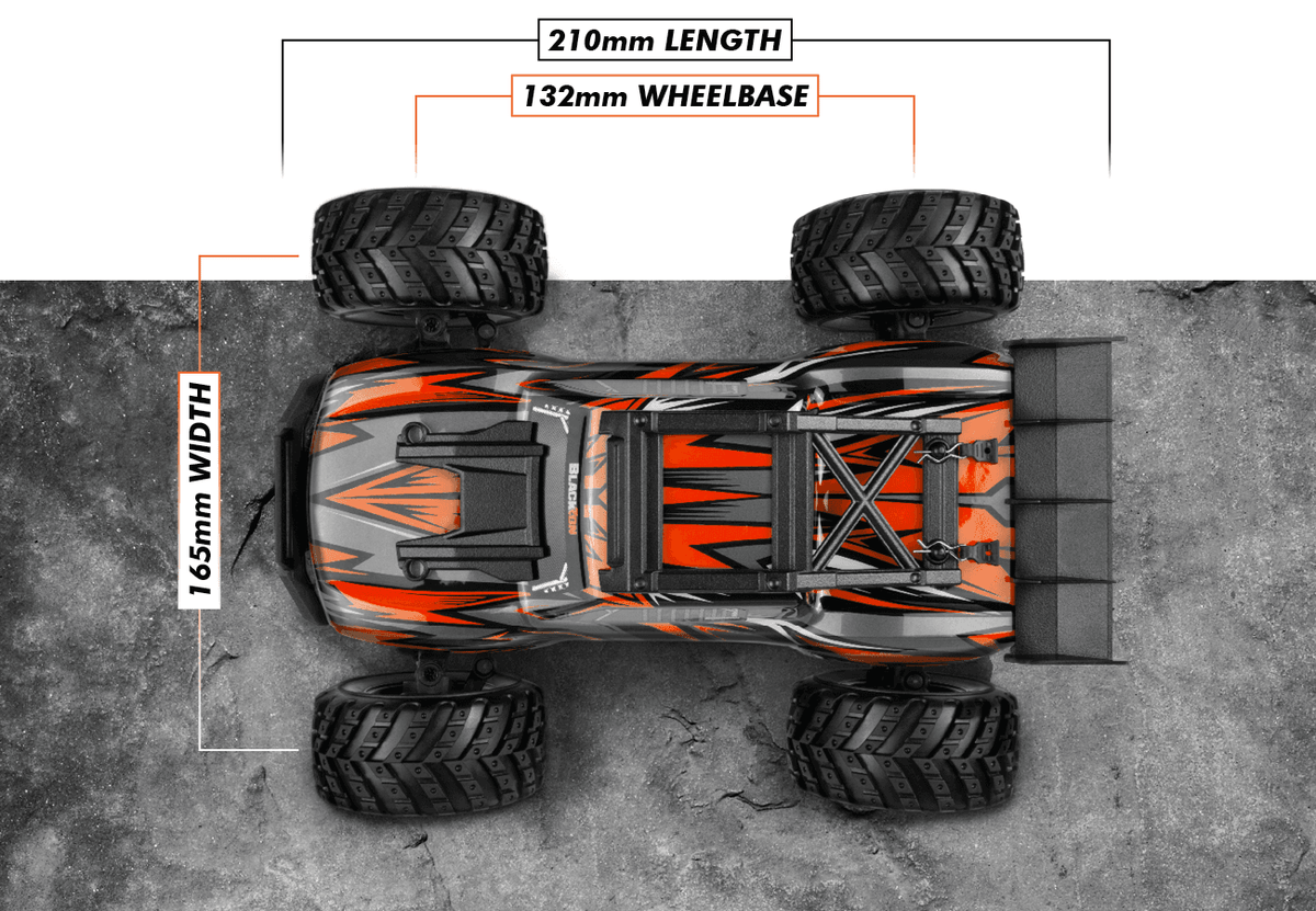 Truck télécommandé 4WD Blackzon Spryte ST Turbo 1/20 RTR orange