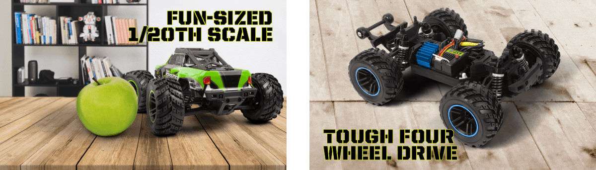 Truck télécommandé 4WD Blackzon Spryte MT Turbo 1/20 RTR vert