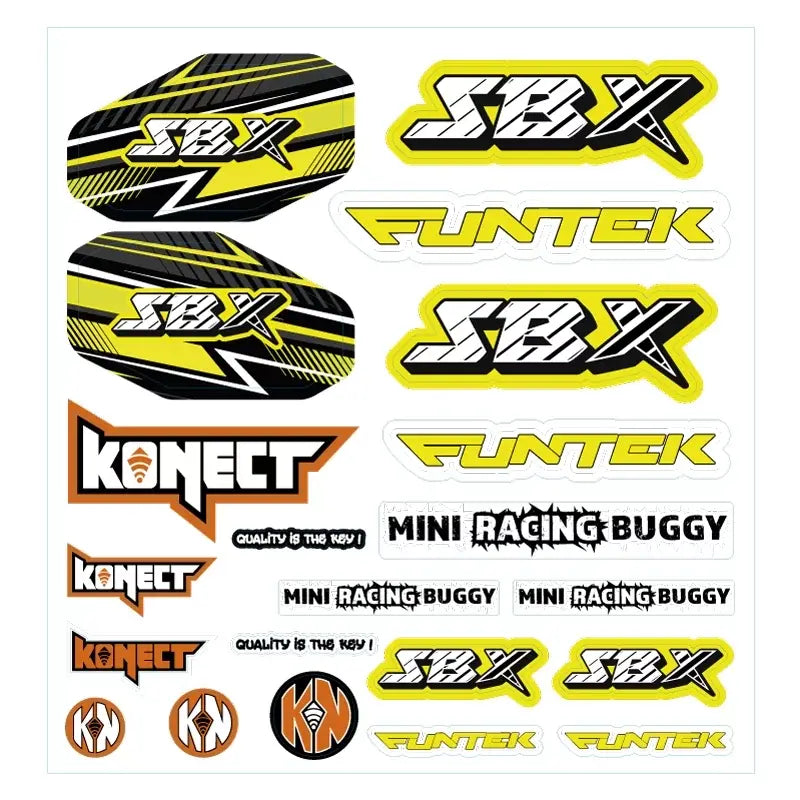 Stickers Funtek SBX Jaune / Noir