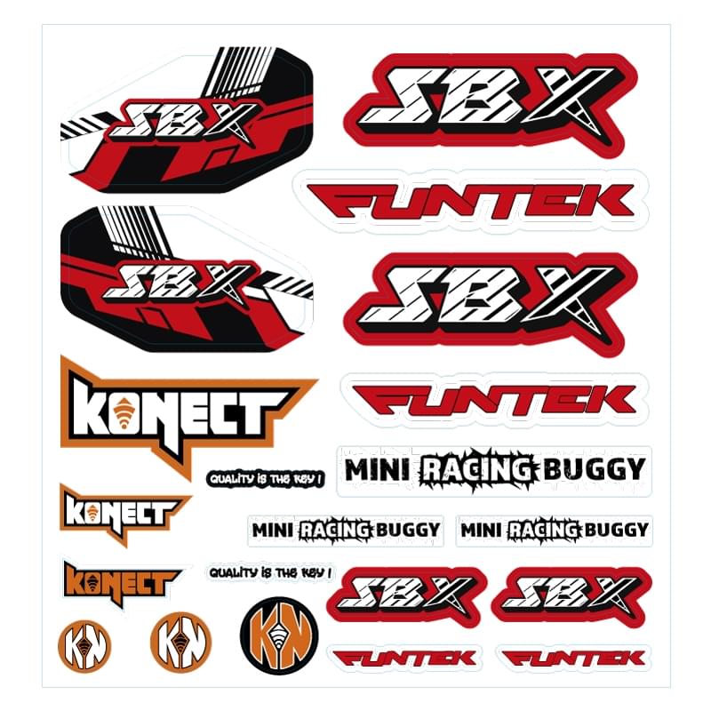 Stickers Funtek SBX Rouge / Noir