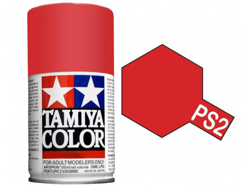 Peinture Lexan PS02 Rouge - Tamiya 86002 - Breizh Modélisme.