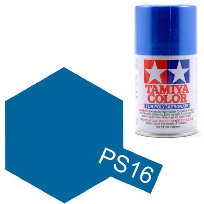 Peinture Lexan PS16 Bleu Metallisé - Tamiya 86016 - Breizh Modélisme.