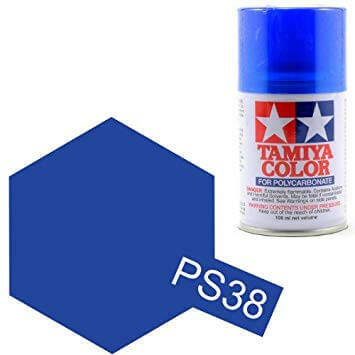 Peinture Lexan PS38 bleu translucide - Tamiya 86038 - Breizh Modélisme.