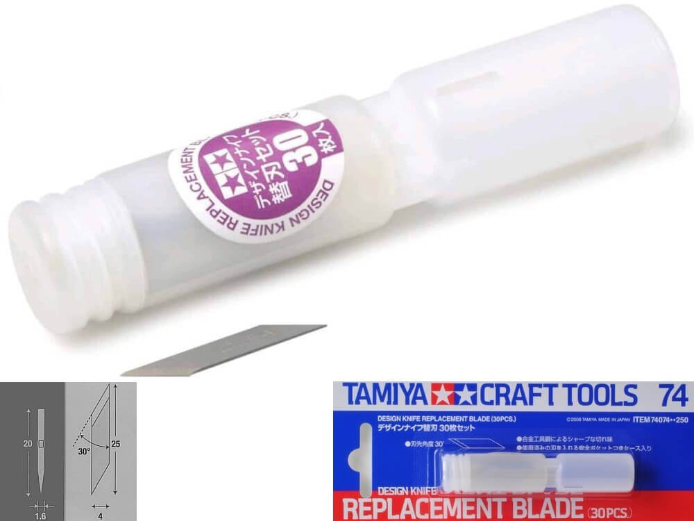 Outillage Maquette Lames de rechange pour couteau 74020 - Tamiya 74074 - - Breizh Modélisme.