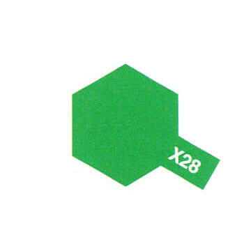Peinture Acrylique Maquette X28 Vert Pre brillant - Tamiya 81528 - - Breizh Modélisme.