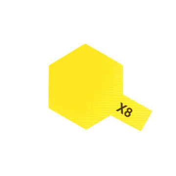 Peinture Acrylique Maquette X8 Jaune Citron brillant - Tamiya 81508 - - Breizh Modélisme.