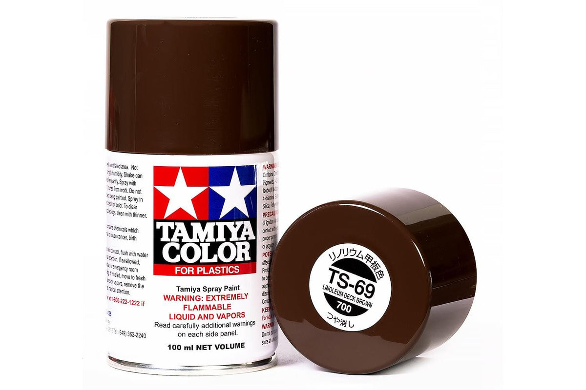 Peinture Maquette TS69 Brun Linoleum / Linoleum Deck Brown - Tamiya 85069 - Breizh Modélisme.