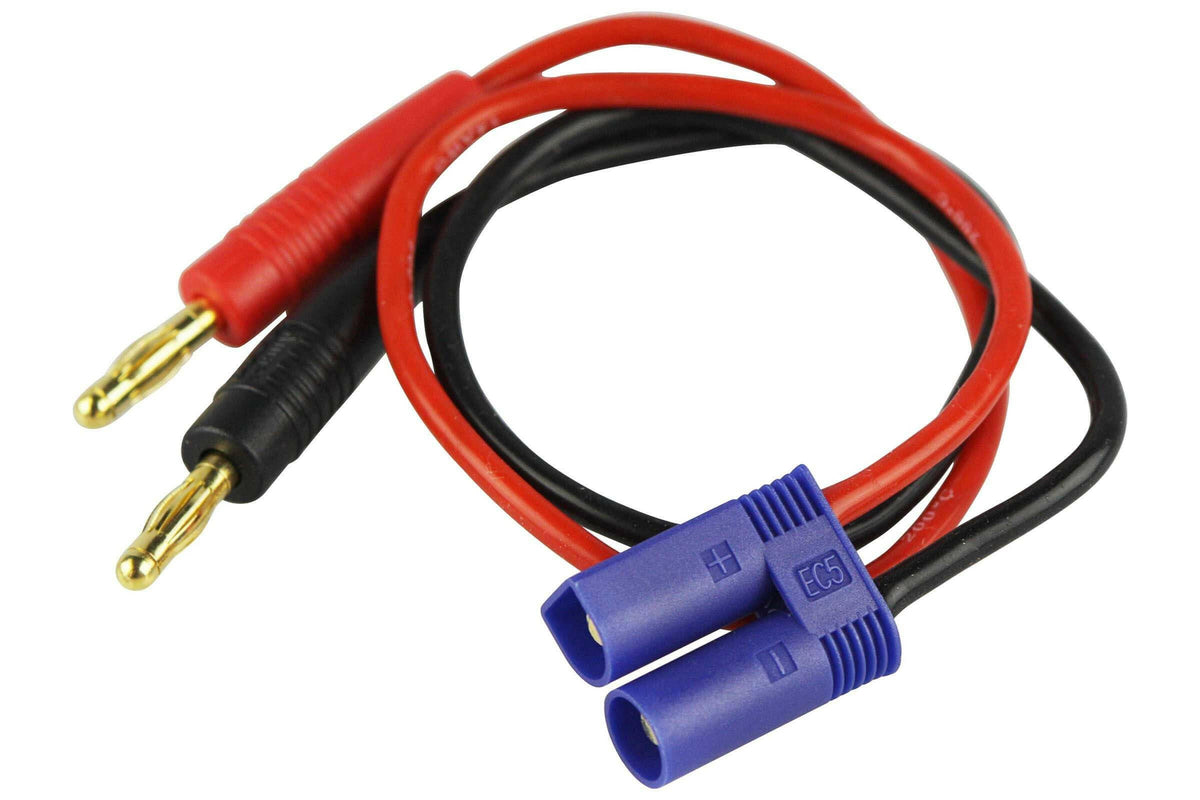 Cable de charge EC5 doré - 4mm - 30cm - Breizh Modélisme.