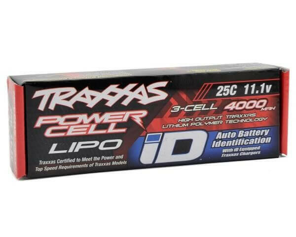 Batterie lipo 3S Traxxas 2849X ID 11,1V 4000mAh 25C - Breizh Modélisme.