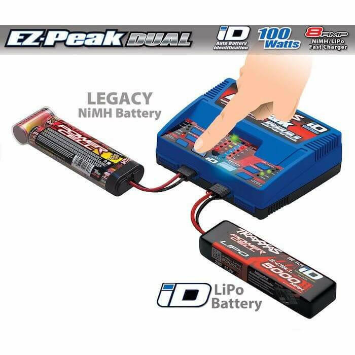 Chargeur Traxxas 2972G Rapide Double Sortie Lipo/Nimh iD 100W - Breizh Modélisme.