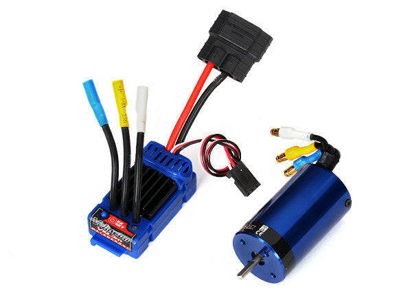 Traxxas 3370 Combo Velineon VXL-3M + moteur 380 Version ID - Breizh Modélisme.