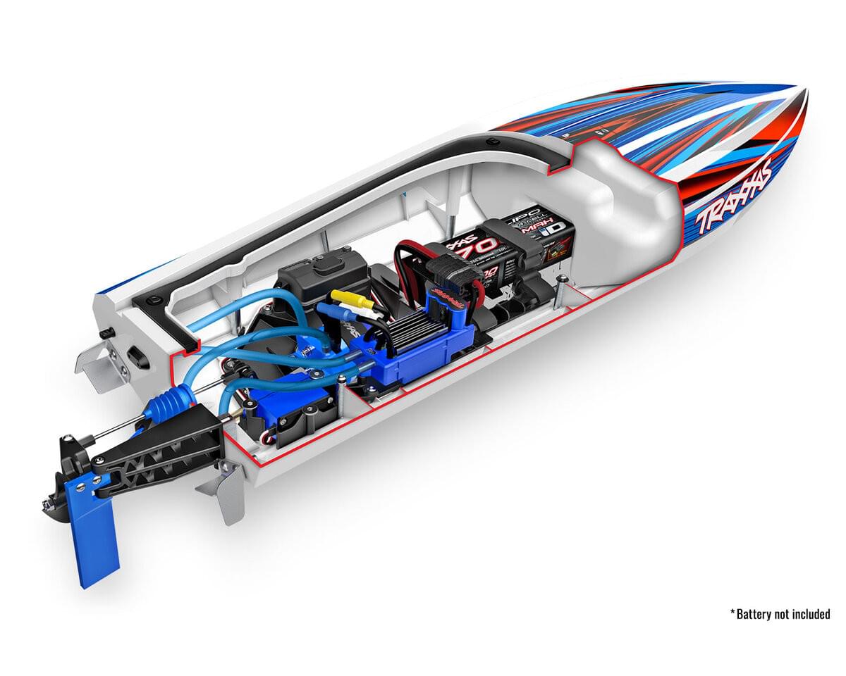 Traxxas Offshore Disruptor VXL 4S RTR 106064-4 bleu - Breizh Modélisme.