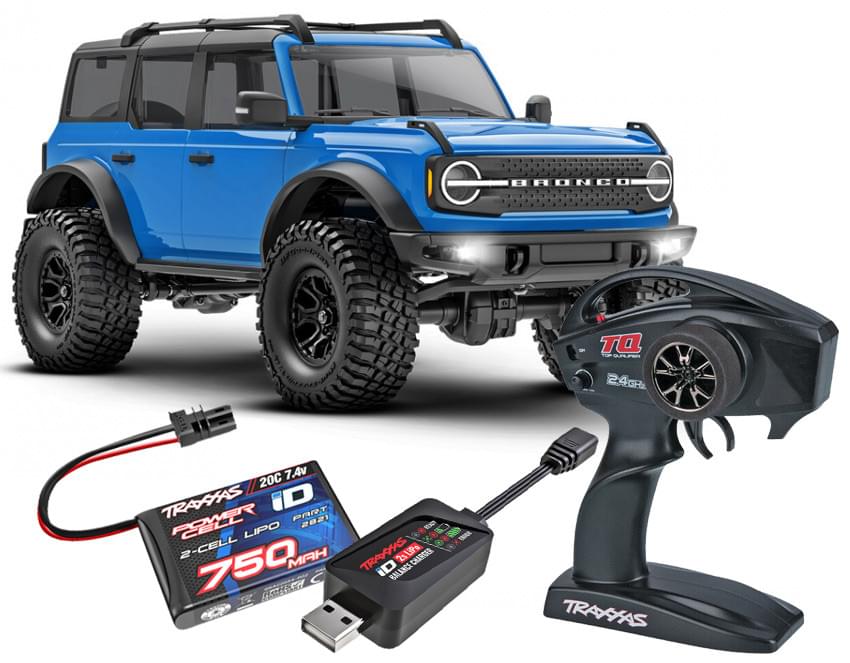 Traxxas TRX-4M 1/18 Ford Bronco Crawler Bleu RTR - 97074-1 - Breizh Modélisme.