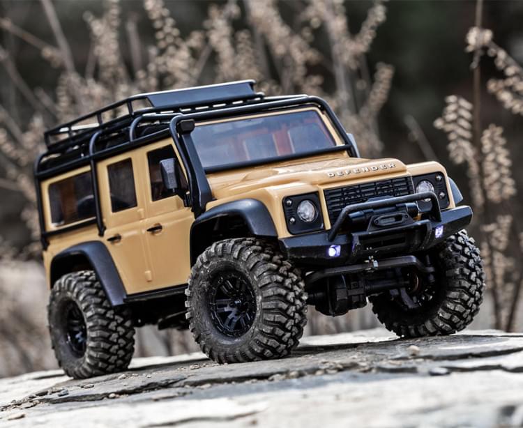 Traxxas TRX-4M 1/18 Land Rover Defender Crawler Tan RTR - 97054-1 - Breizh Modélisme.