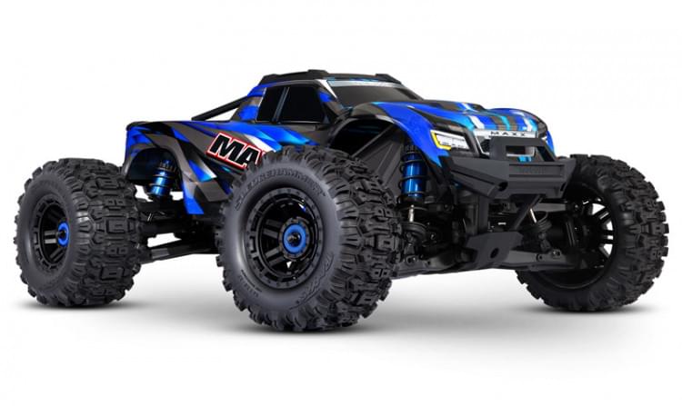 Traxxas Wide-MAXX 4S Bleu 4WD TQi TSM RTR 89086-4 - Breizh Modélisme.