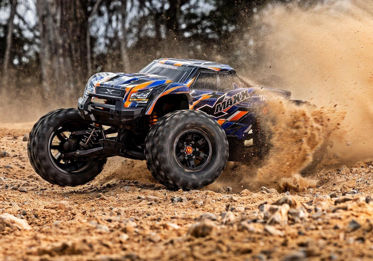 XMaxx Traxxas 8S Belted RTR orange 1/6 brushless 77096-4 - Breizh Modélisme.