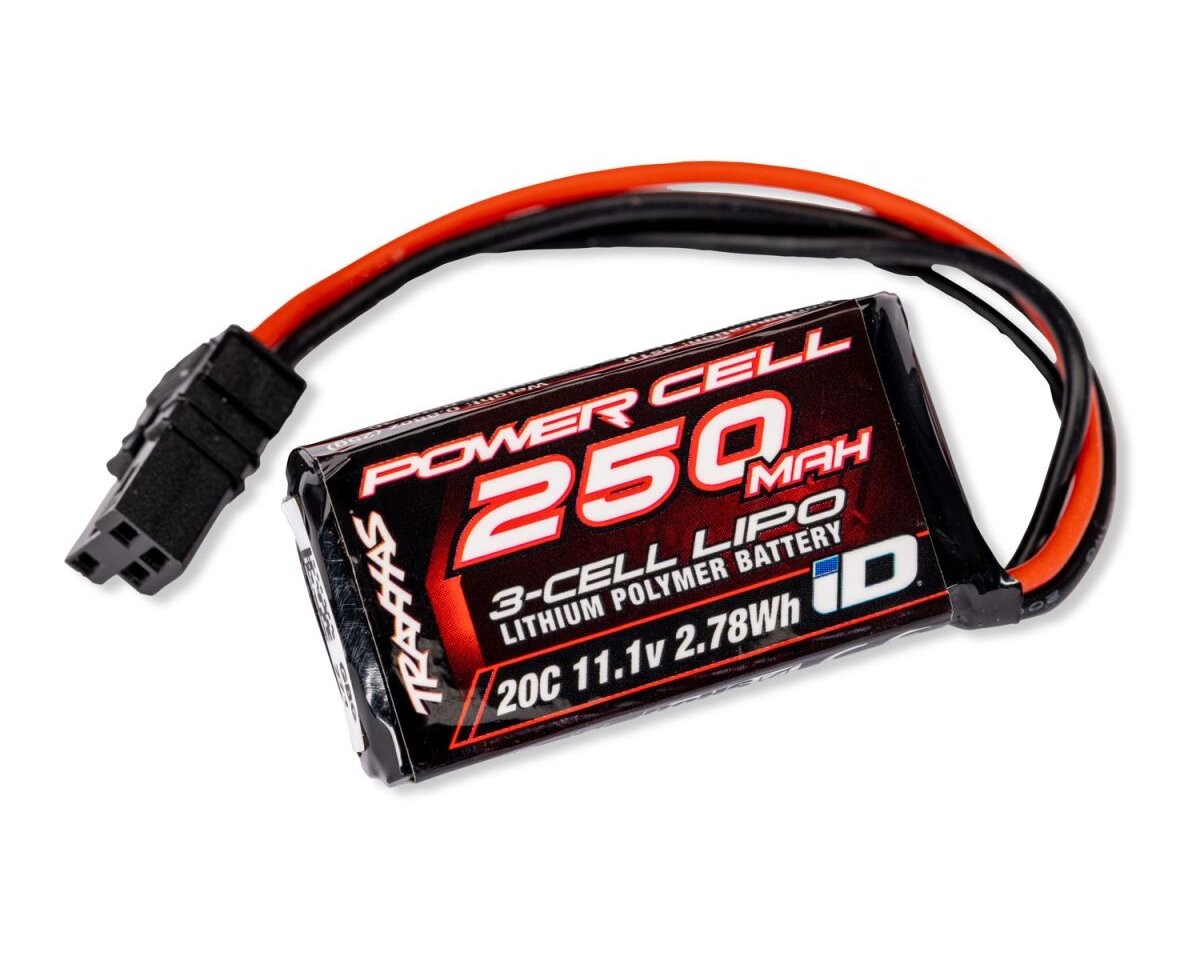 Batterie LiPo 250 mAh 11,4V Traxxas (pour TXC-4M 1/18) - Breizh Modélisme.
