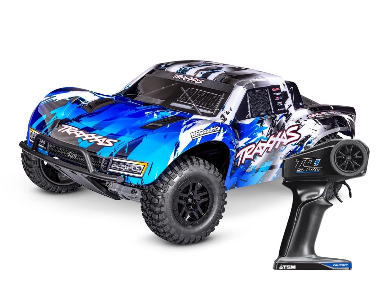 Traxxas Slash 2WD VX3 brushless bleu 58434-4 - Breizh Modélisme.
