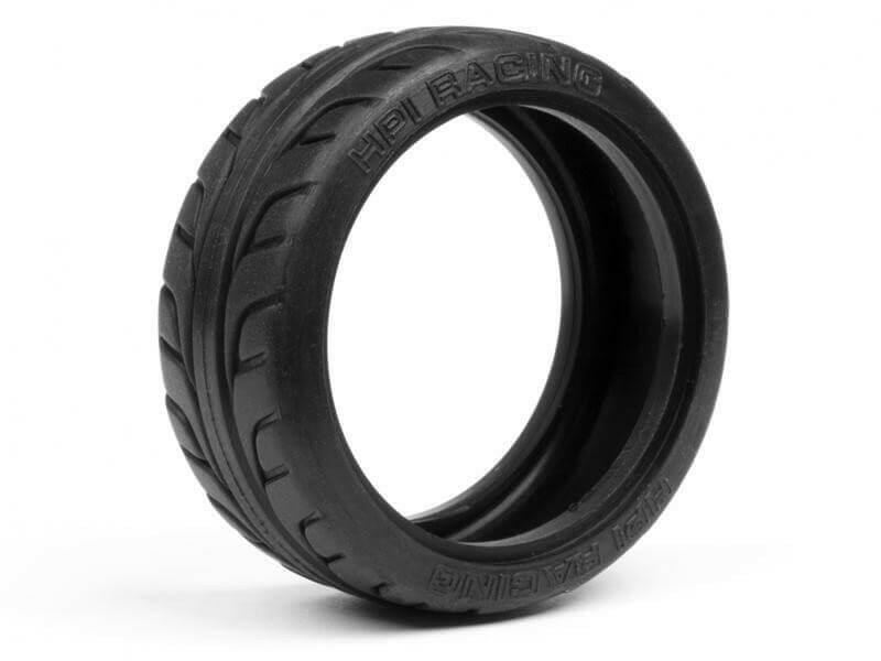 2 pneus 1/10 piste HPI T-grip 26mm 4405 - Breizh Modélisme.
