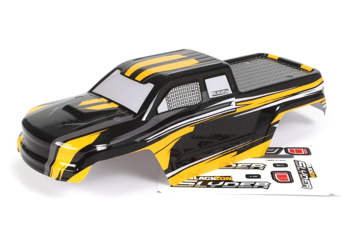 Carrosserie jaune/noir Blackzon pour Slyder MT Turbo - 540258 - Breizh Modélisme.