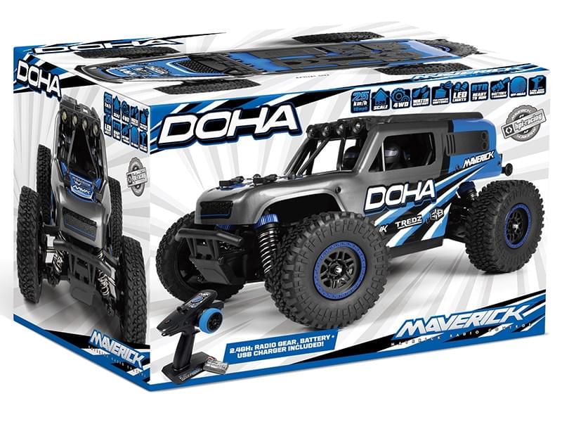 Voiture télécommandée 1/20 Maverick Doha 150700 bleu - Breizh Modélisme.
