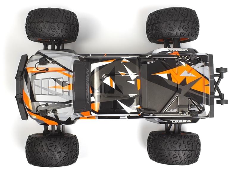 Maverick Quantum 2 MT 4x4 charbon 1/10 - 150401 orange - Breizh Modélisme.