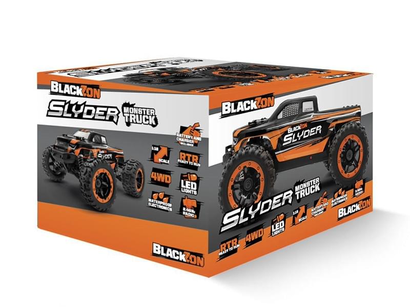 Monster Truck télécommandé 4WD Blackzon Slyder 1/16 RTR - Enfants 7 -10 ans - Breizh Modélisme.