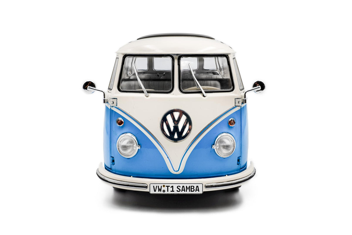 Solido S1813401 miniature collection 1/18 Volkswagen T1 Samba bleu/blanc 1962 - Breizh Modélisme.
