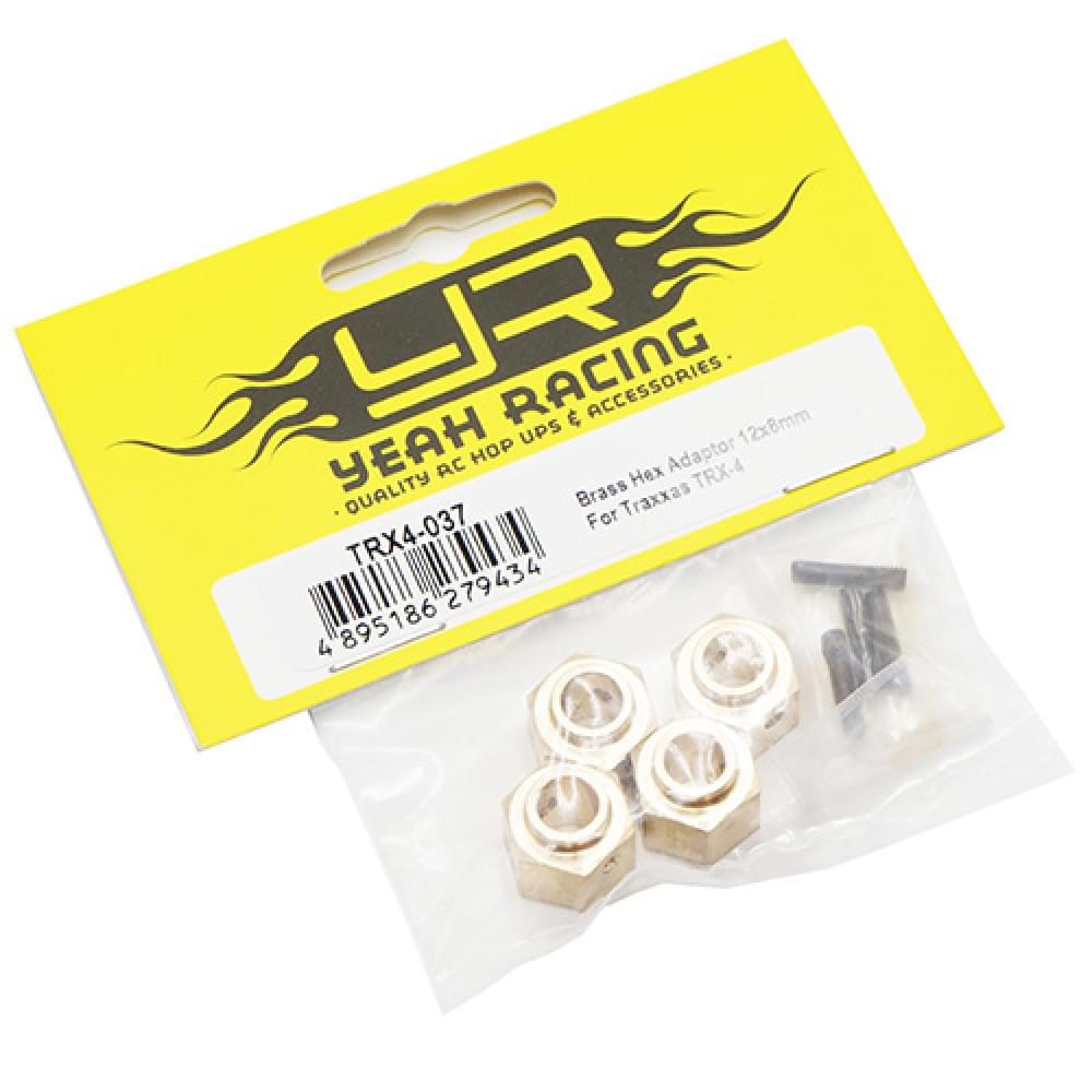 Adaptateur hexagonal en laiton de 12 mm, décalage de 8 mm pour Traxxas TRX-4 - Breizh Modélisme.
