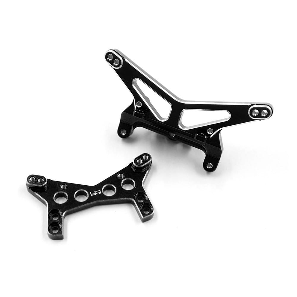 Ensemble de tour d'amortisseurs en aluminium (avant et arrière) pour buggy Losi 1/24 Micro-B 2WD - Breizh Modélisme.