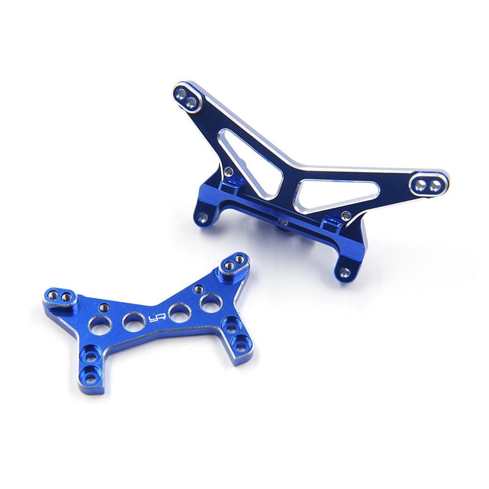 Ensemble de tour d'amortisseurs en aluminium (avant et arrière) pour buggy Losi 1/24 Micro-B 2WD - Breizh Modélisme.