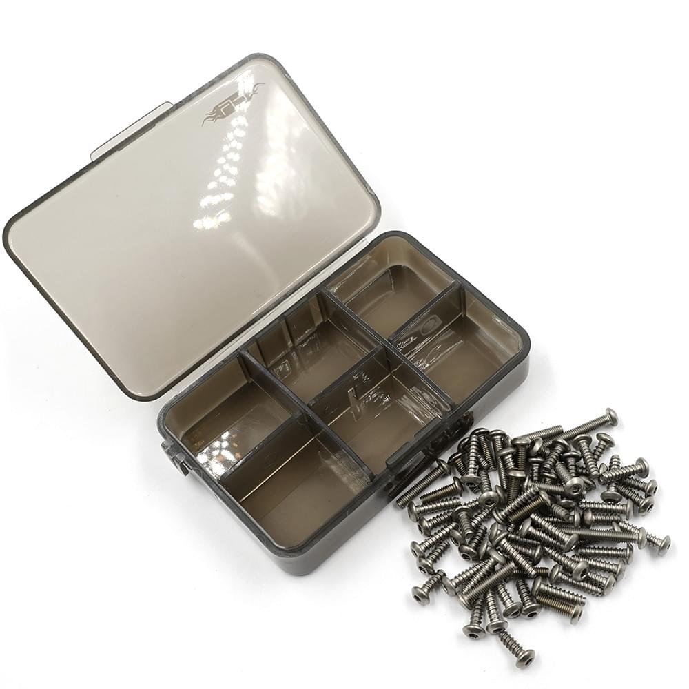Ensemble de vis en titane assorties avec boîte pour Tamiya Lunch Box - Breizh Modélisme.