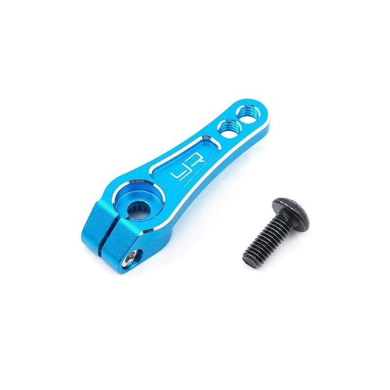 Palonnier servo 25T alu bleu pour Futaba / Savox / Power HD - Breizh Modélisme.