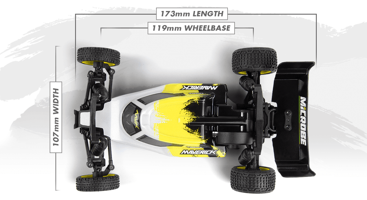 Buggy 1/24 Maverick Microbe – Voiture RC Tout-Terrain MV150850