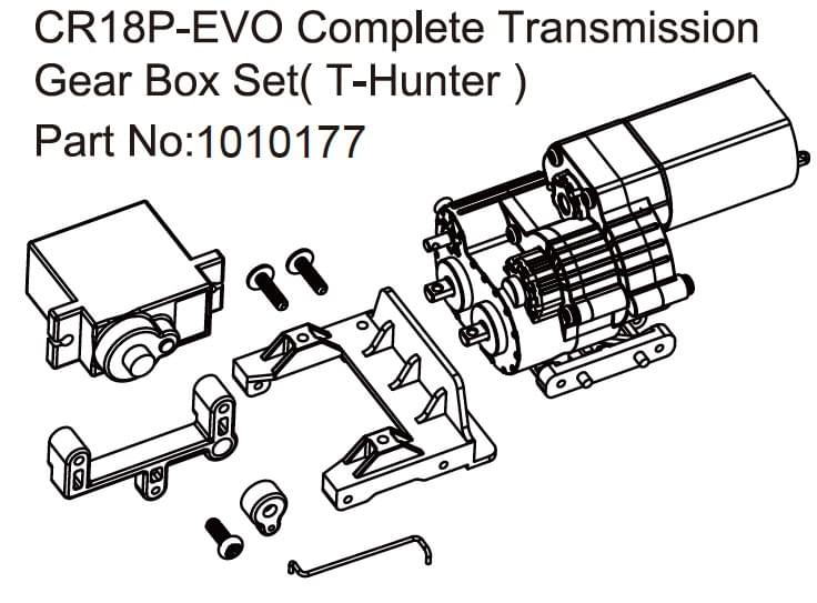 Gear Box T-Hunter - EVO 1:18 - Breizh Modélisme.