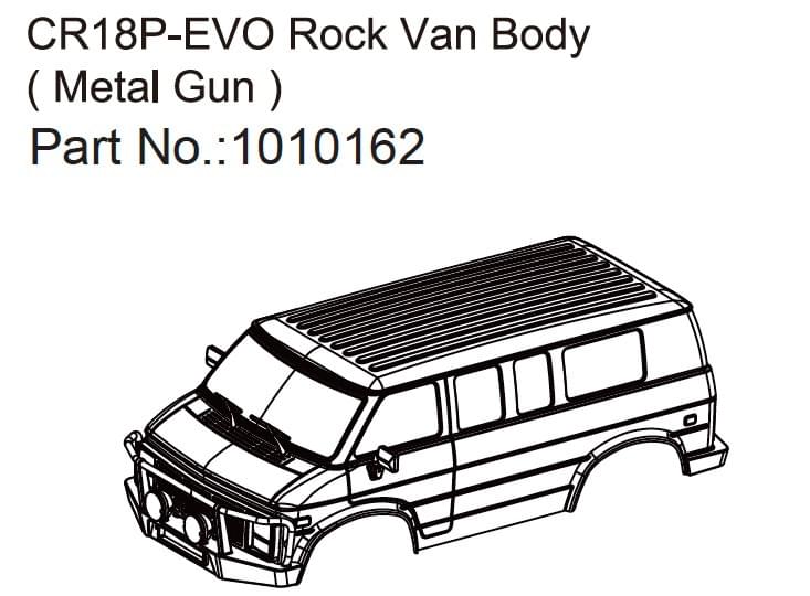 Rock Van Body (silver/black) - EVO 1:18 - Breizh Modélisme.