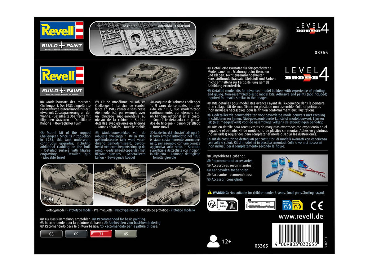 Maquette Char militaire Revell 03365 Challenger 1