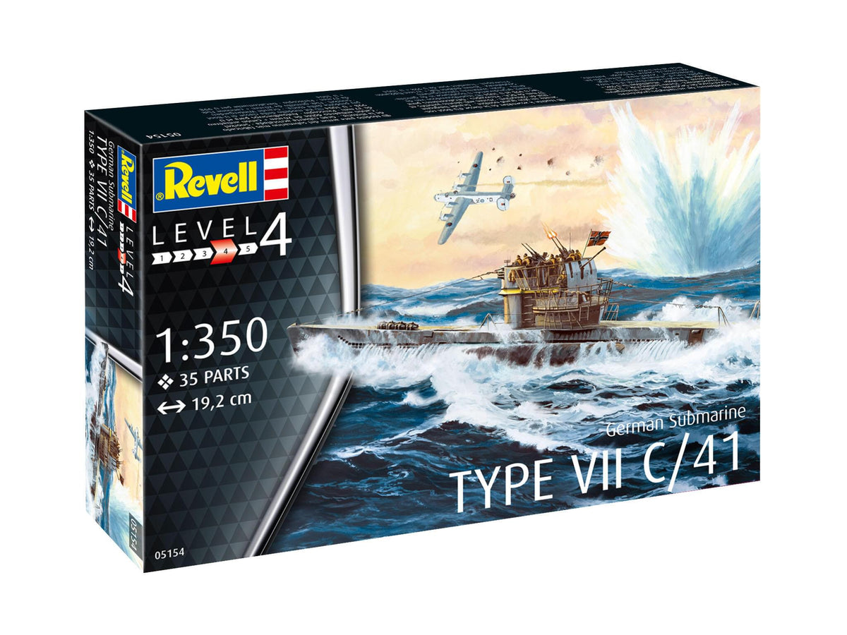 Maquette sous marin Revell 05154 Allemand Type VII C/4