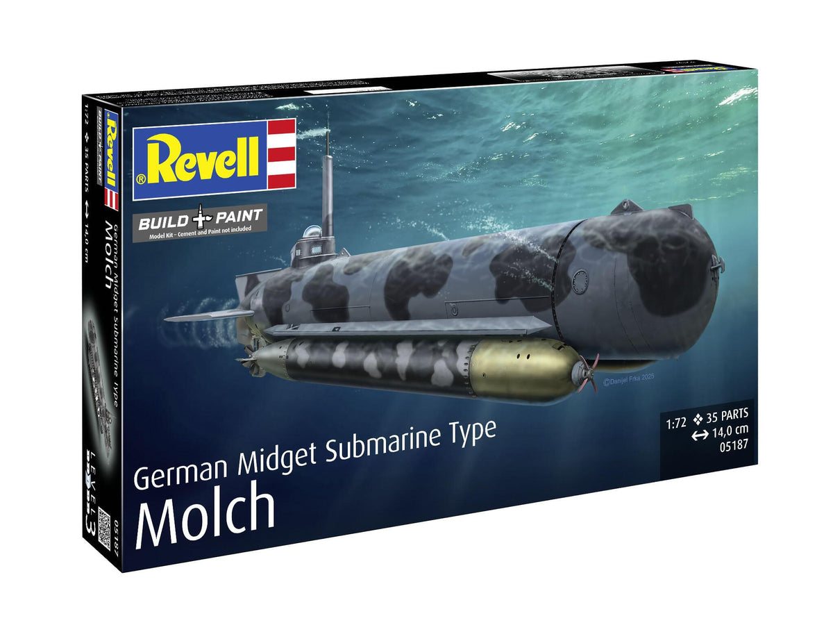 Maquette sous marin Revell 05187 German Midget Submarine Type Molch