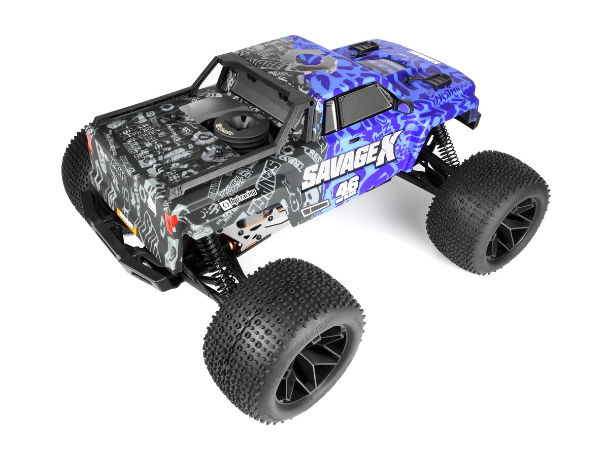 HPI Savage X 4.6 GT-6 RTR 1/8 Nitro – Monster Truck Bleu (160585)