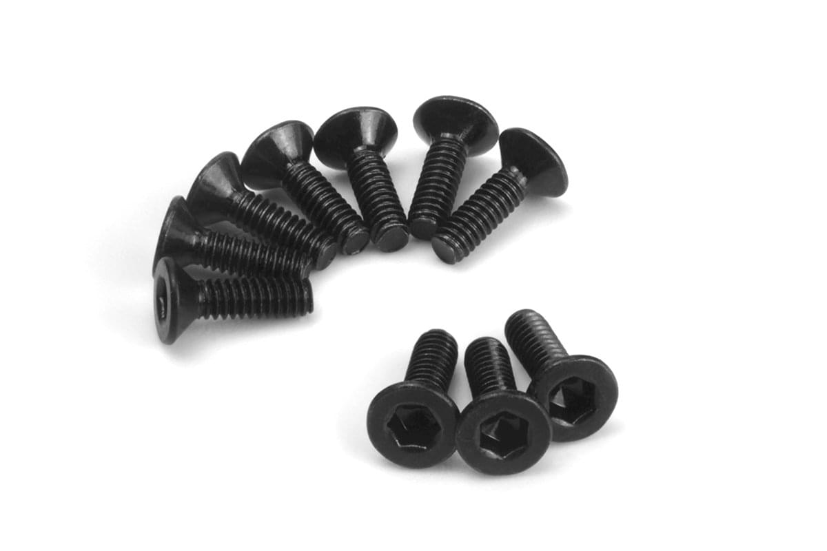 Vis à tête plate HPI Racing M1,7 x 6 mm (douille hexagonale/10 pcs) - HP161186