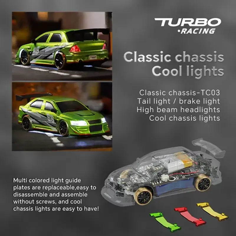 Turbo Racing Micro 1/76ème drift vert - TB-C66