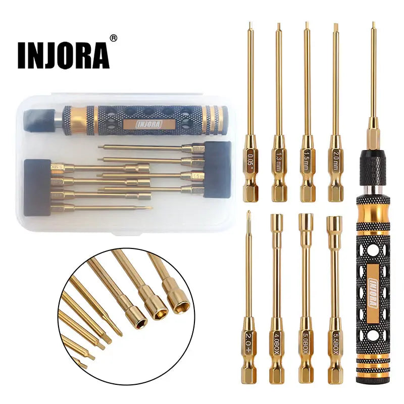 Kit d'outils à changement rapide INJORA 8 en 1 pour mini crawler rc 1/24 et 1/18 - Tool-LSD49 - Breizh Modélisme.