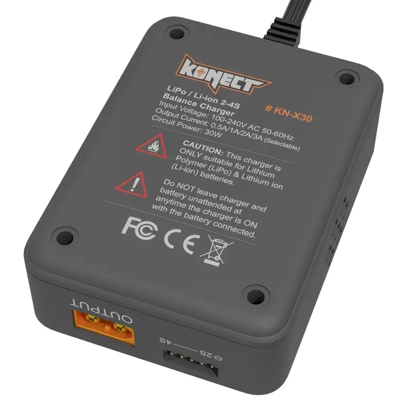Chargeur multifonction LiPo/ Li ion/ LiFe 30W - prise XT60