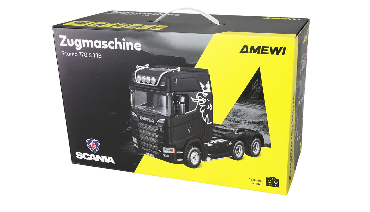 Camion RC Scania 770S 1/18 6x4 noir RTR 1501s
