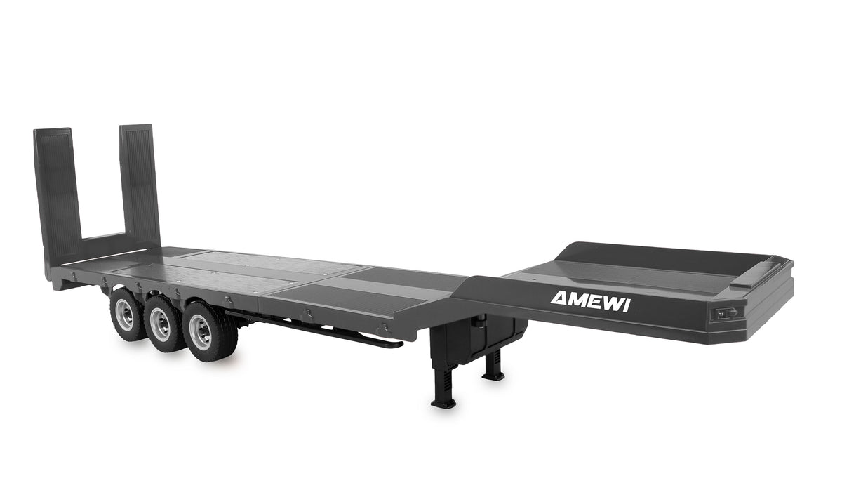 Amewi Scania 770S gris 1/18 avec remorque porte-engins RC - Breizh Modélisme.