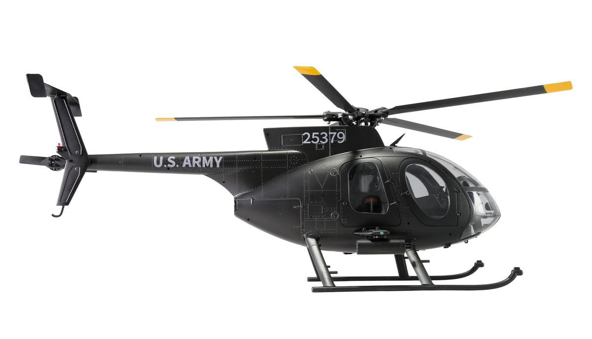 Hélicoptère RC GPS MD500 Pro Amewi – Édition Noire, 9 Canaux 3D/6G RTF, LiDAR-TOF, Mallette
