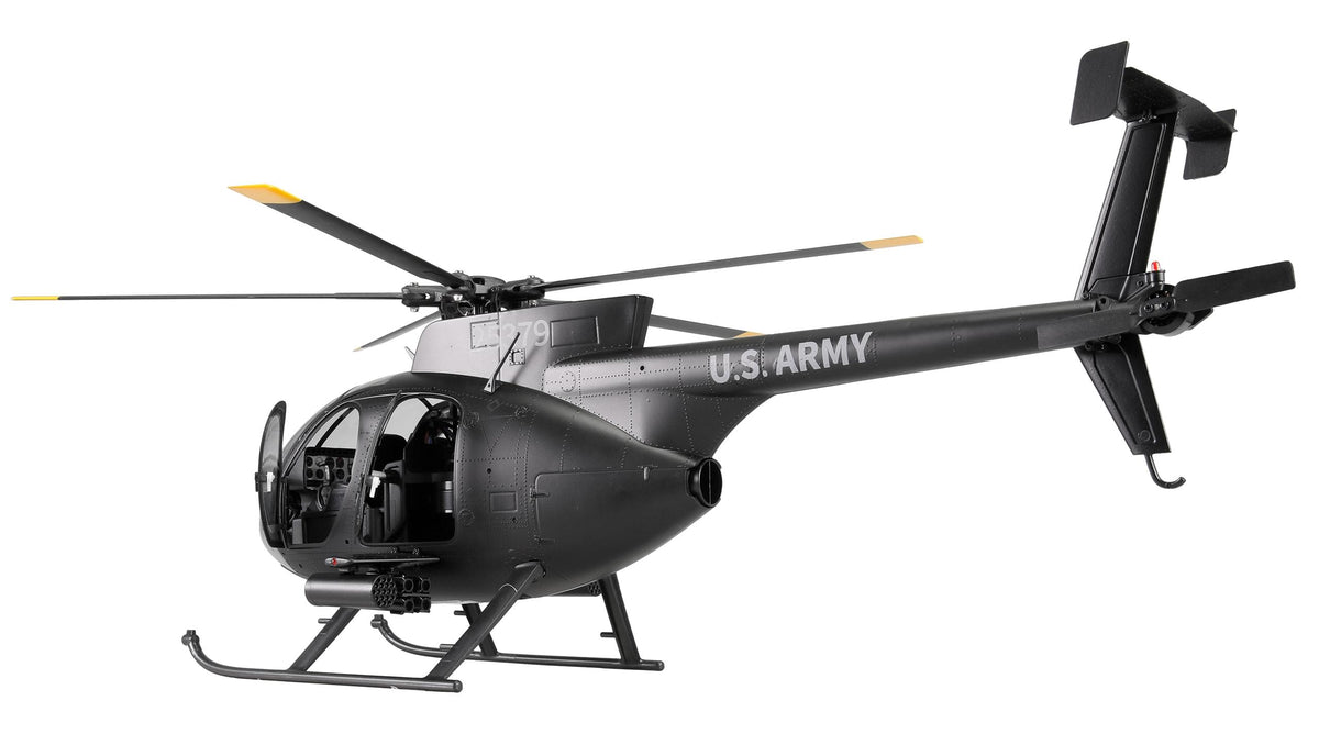 Hélicoptère RC GPS MD500 Pro Amewi – Édition Noire, 9 Canaux 3D/6G RTF, LiDAR-TOF, Mallette