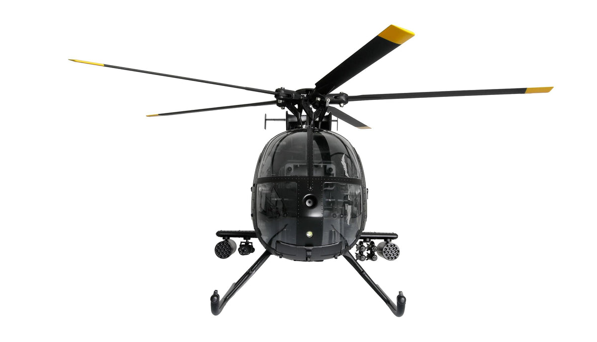 Hélicoptère RC GPS MD500 Pro Amewi – Édition Noire, 9 Canaux 3D/6G RTF, LiDAR-TOF, Mallette